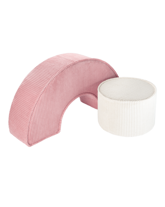 Pink Mousse Pouffe Set