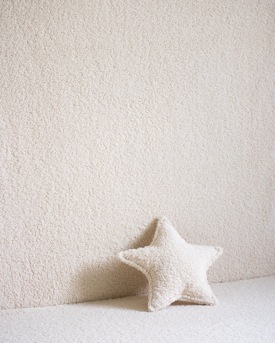 Cream White Star Cushion