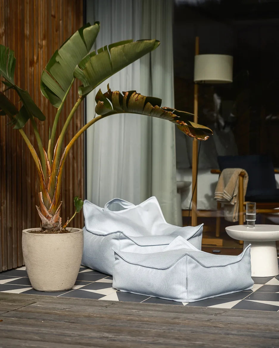Azure Outdoor Square Ottoman