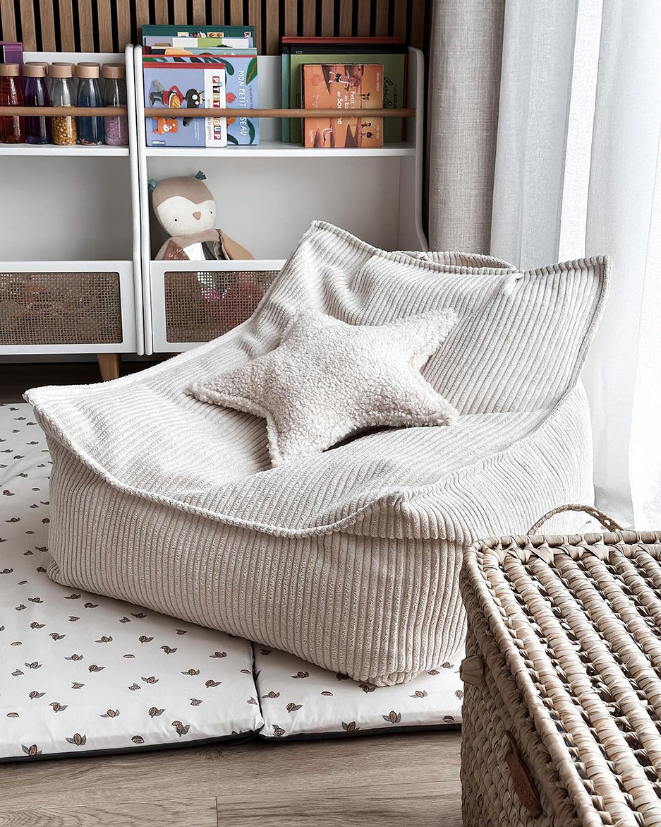 Cream White Star Cushion