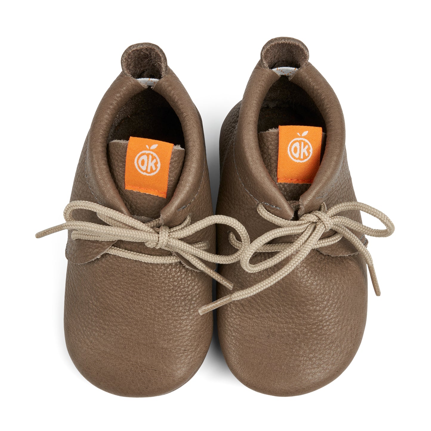 Lauflernschuhe - AMIGO Schnürer mit Sohle beige
