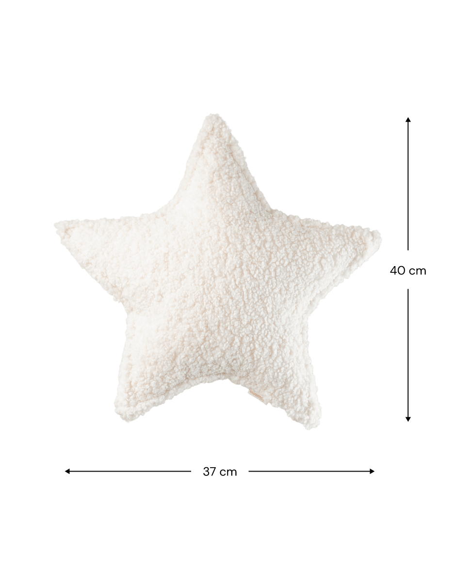 Cream White Star Cushion