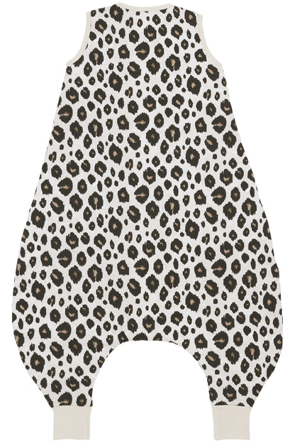 Baby Winter-Schlafoverall LEOPARD - SAND MELANGE