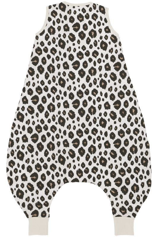 Baby Winter-Schlafoverall LEOPARD - SAND MELANGE