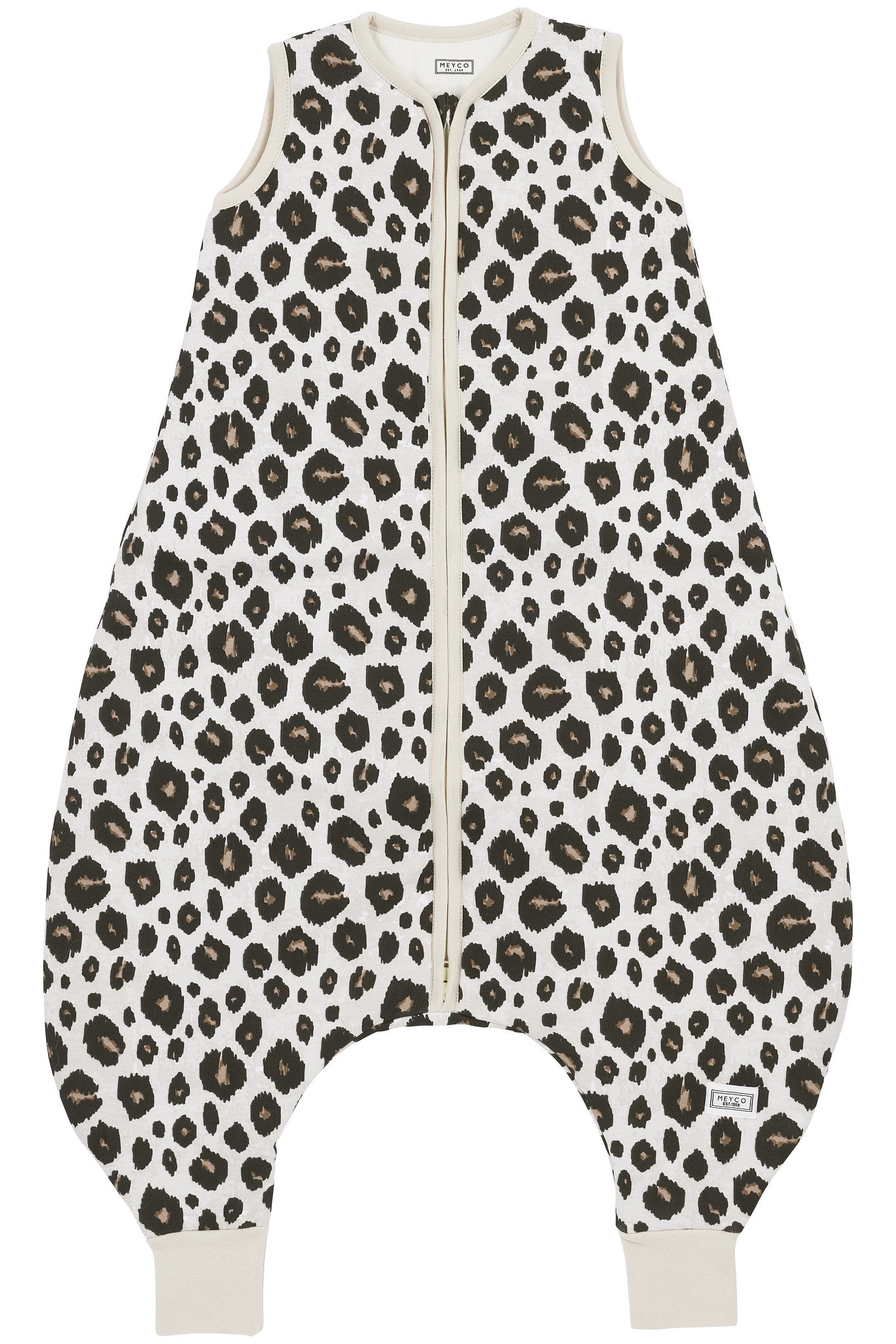 Baby Winter-Schlafoverall LEOPARD - SAND MELANGE