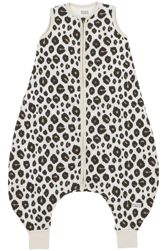 Baby Winter-Schlafoverall LEOPARD - SAND MELANGE