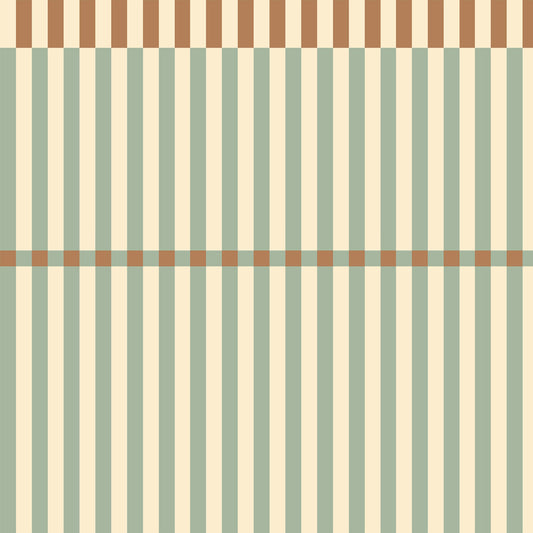 Streifentapete in Grün im nostalgischen Vintage-Look