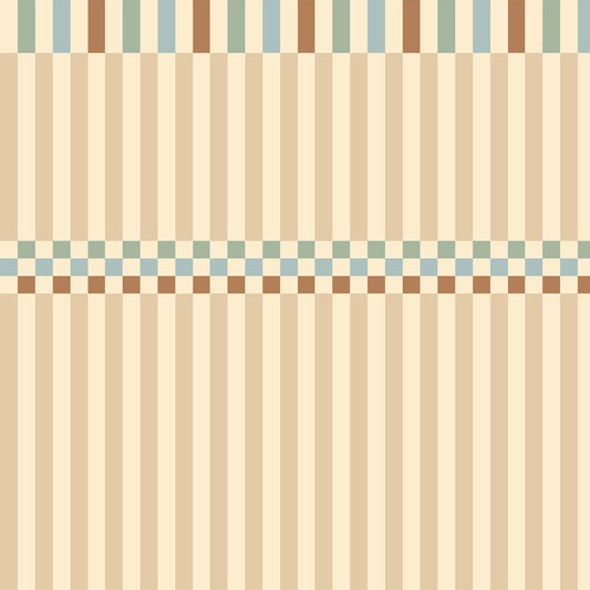 Streifentapete in nostalgischen Vintage-Farben