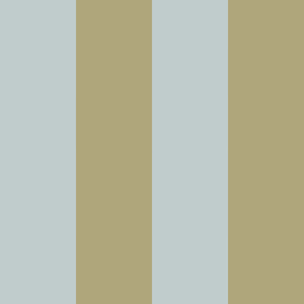 Streifentapete in Blau- und Grüntönen