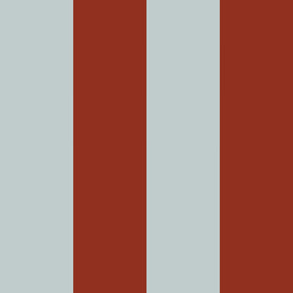 Streifentapete in Blau- und Rottönen