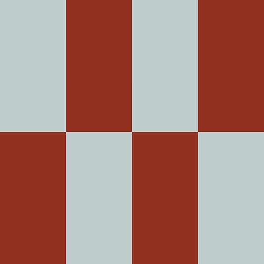 Streifentapete in Blau und Rot, umgedrehtes Muster