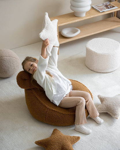 Cream White Star Cushion