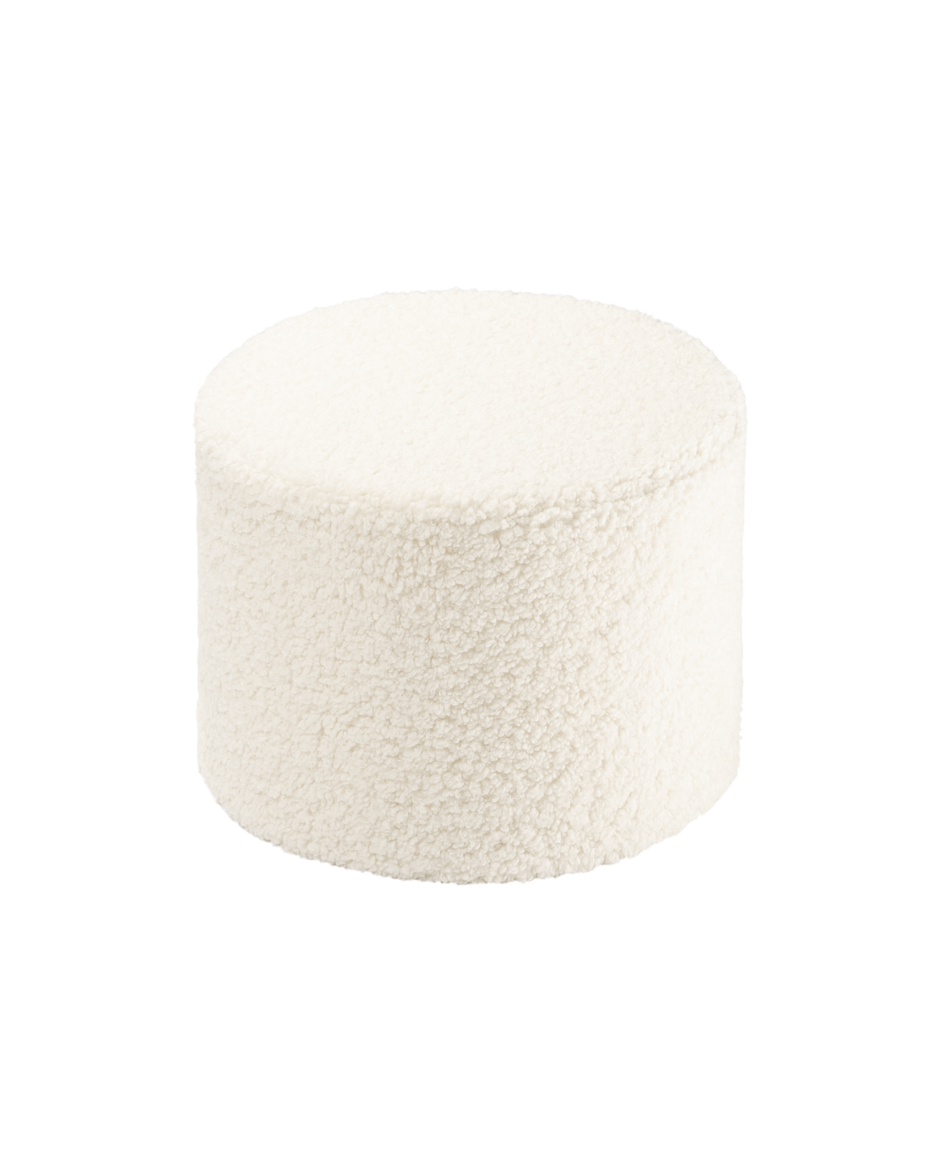 Cream White Pouffe