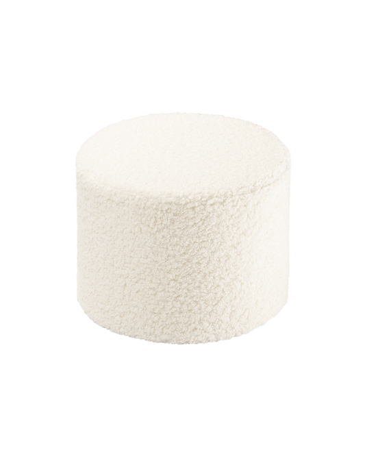 Cream White Pouffe