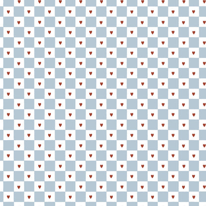 Französische Herzen mit Karomuster
