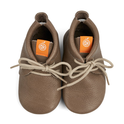Lauflernschuhe - AMIGO Schnürer mit Sohle beige