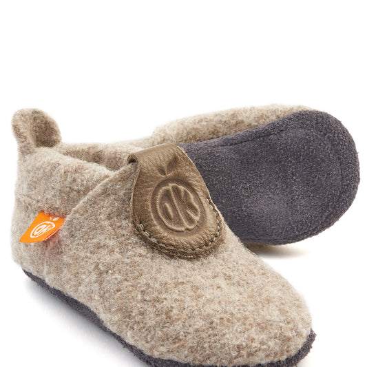 Krabbel- und Hausschuhe WOLLI beige