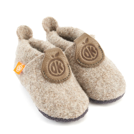 Krabbel- und Hausschuhe WOLLI beige