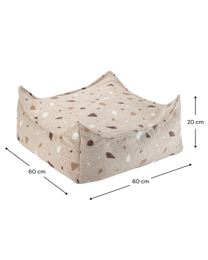 Terrazzo Sand Square Ottoman