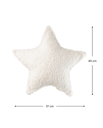 Cream White Star Cushion